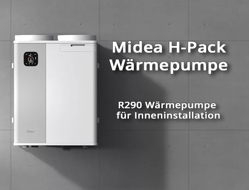 Midea H-Pack Wärmepumpe für Innen mit R290 - Midea H‑Pack Wärmepumpe – Leise Lösung ohne Außeneinheit
