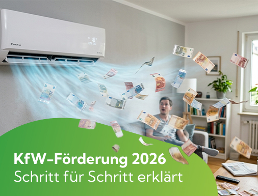 KfW-Förderung 2025/2026 Schritt für Schritt erklärt - Bis zu 70 % KfW-Förderung für Klimaanlagen sicher