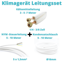 Installationsmaterial zur Verbindung von Innen- und Außeneinheit