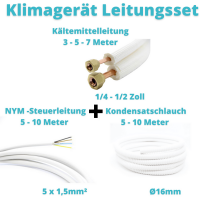 Installationsmaterial zur Verbindung von Innen- und Außeneinheit