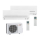 MITSUBISHI ELECTRIC Klimaanlage Kompakt Wandgerät Multi Split Set 2 x MSZ-AP35VGK / MXZ-2F53VF 2 x 3,5 kW