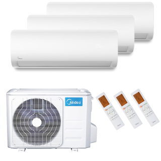 Midea Klimaanlage Xtreme Save Pro Multisplit Set mit 3 Innengeräten 2 x 2,6 + 3,5 kW
