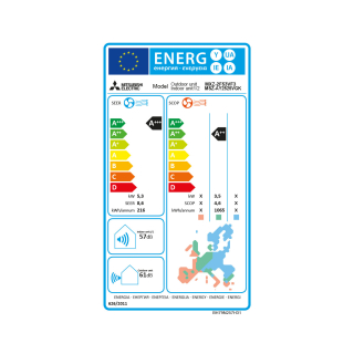 Mitsubishi Electric Klimaanlage Standard Wandgerät Multisplit Set mit 2 Innengeräten