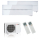 Mitsubishi Electric Klimaanlage Diamond Wandgerät Multisplit Set mit 2 Innengeräten 2 x 3,5 kW Naturweiß