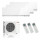Mitsubishi Electric Klimaanlage Premium Wandgerät Multisplit Set mit 3 Innengeräten 3 x 2,5 kW Weiß