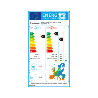 Mitsubishi Heavy Klimaanlage SRK-ZS-WF Wandgerät Multisplit Set mit 3 Innengeräten 2 x 2,5 kW + 3,5 kW Weiß