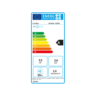 Comfee Mobiles Klimagerät Mobile 12000 BTU / 3,5 kW R290 für bis zu 40 m²