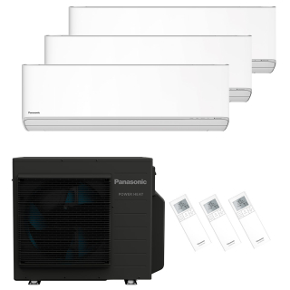 Panasonic Klimaanlage Etherea PowerHeat Multisplit Set mit 3 Innengeräten