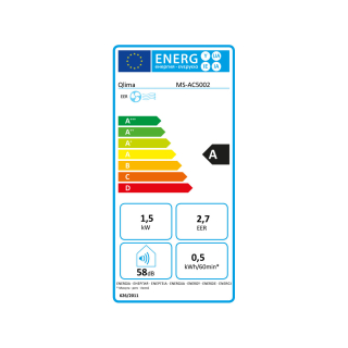 Qlima Mini Split MS-AC 5002 Klimaanlage R290 1,5 kW - B- Ware voll Garantie